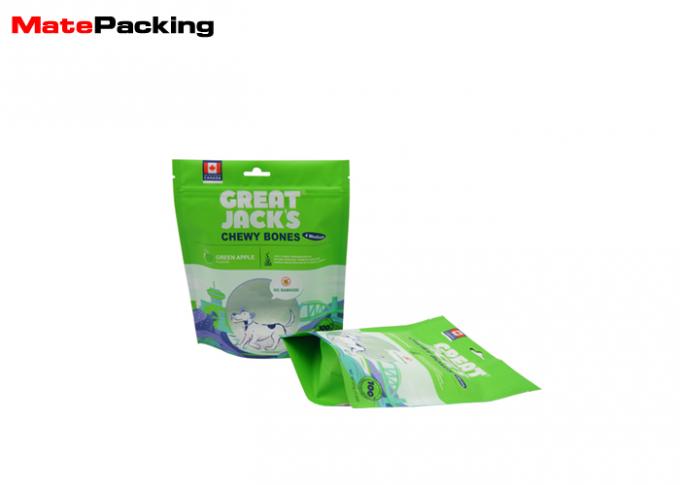 Aluminum Foil Waterproof Pet Food Packaging Bags Stand Up With Clear Window