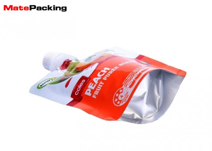 Self Standing Baby Food Squeeze Pouches , 100% BPA Free Baby Squeeze Pouch