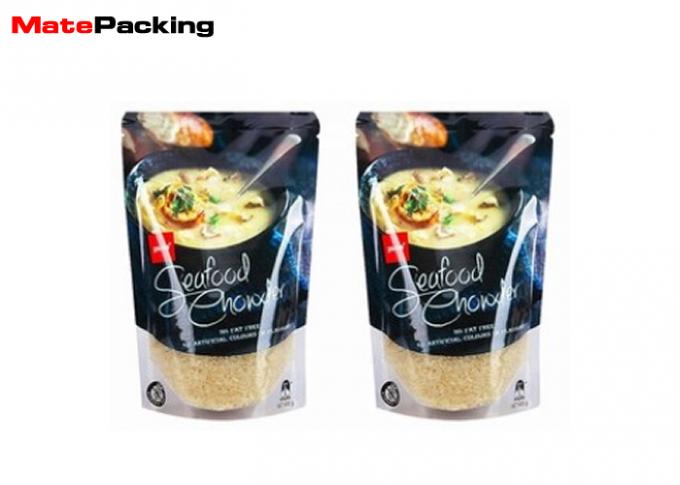 Retort Mylar Heat Seal Bags , Packaging Microwavable Rice Pouches Custom Printing