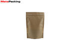 Custom Printing Reusable Kraft Paper Food Bags Zip Lock Stand Up Pouch With Clear Window
