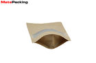 Custom Printing Reusable Kraft Paper Food Bags Zip Lock Stand Up Pouch With Clear Window