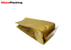 Customized Size Bottom Gusseted Poly Bags , Side Gusset Coffee Bags Heat Seal