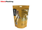 Stand Up Pet Snack Food Packaging Bags , Dog Food Packaging Bag With Resealable Zipper