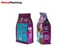 Resealable Pet Food Packaging Bags Zipper Top Flat Bottom Side Gusset Customized Logo