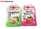 Gravure Printing Meat Retort Pouch Bag With Spoon Support 135 Celsius Degree