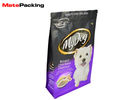 Flat Bottom Ziplock Resealable Pouch Bags , Enhanced Foil Custom Printed Stand Up Pouches For Pet Food