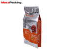 Flat Bottom Ziplock Resealable Pouch Bags , Enhanced Foil Custom Printed Stand Up Pouches For Pet Food