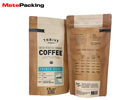 Brown Kraft Paper Kraft Paper Stand Up Pouch , Stand Up Coffee Pouches With Window