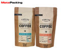 Brown Kraft Paper Kraft Paper Stand Up Pouch , Stand Up Coffee Pouches With Window