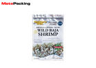 Frozen Sea Food Heat Seal Foil Pouches , Silver Ziplock Foil Bag Pouches