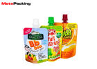 BRC Standard Resealable Fruit Juice Pouch , Custom Printed Stand Up Pouch With Spout