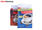 Commercial Square Flat Bottom Coffee Bags , Zipper Custom Printed Coffee Bags