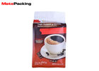 Commercial Square Flat Bottom Coffee Bags , Zipper Custom Printed Coffee Bags