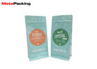 Flat Bottom Coffee Bean Packaging Bags Pouch Customized Printing Matte With Zipper