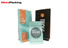 Flat Bottom Coffee Bean Packaging Bags Pouch Customized Printing Matte With Zipper