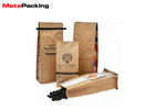 Flat Bottom Coffee Bean Packaging Bags Pouch Customized Printing Matte With Zipper