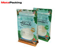Custom Design Food Packaging Pouches , Side Gusset Flat Bottom Zip Lock Resealable Stand Up Pouches