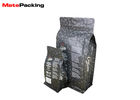 Food Grade Stand Up Coffee Pouches , Flat Bottom Zipper Printed Foil Pouches For Coffee Tea