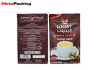 Food Grade Stand Up Coffee Pouches , Flat Bottom Zipper Printed Foil Pouches For Coffee Tea