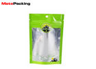 Custom Color Stand Up Plastic Pouches , Tobacco Stand Up Zipper Bags With Window