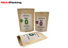 Food Grade Kraft Paper Food Bags Flat Bottom Pouch For Snack Package