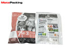 Laminated Plastic Pet Food Packaging Bags Custom Printed Three Side Seal With Zipper Top