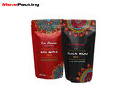 Aluminum Foil Plastic Rolling Tobacco Pouch With Zipper Matte Finish
