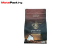 Matte Moisture Proof Coffee Bean Packaging Bags Pouch Flat Bottom With Valve Quad Sealed