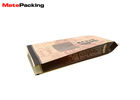 Heat Sealed Kraft Stand Up Pouches With Window Custom Printing For Dry Food