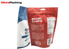 Euro Hold Top Stand Up Pouch Zip Lock Bags Matte Printing Round Bottom For Chips