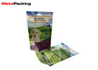 Stand Up Transparent Bottom Pet Supply Bag , Plastic Dog Treat Bags With Hole Handle / Window