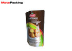 Stand Up Food Packaging Pouches , Microwaveable Resealable Food Pouches With Top Euro Hole