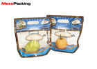 Custom Printing Vegetable Preserving Bags , Clear Handle Fruit Packaging Bags With Zipper
