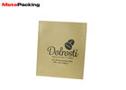Food Grade Biodegradable Packaging Bags Three Side Sealed Kraft Paper Bag With Tear Notch