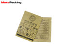 Food Grade Biodegradable Packaging Bags Three Side Sealed Kraft Paper Bag With Tear Notch