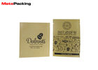 Food Grade Biodegradable Packaging Bags Three Side Sealed Kraft Paper Bag With Tear Notch
