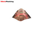Transparent Window Plastic Tobacco Pouch Standing Up Customized Color With Zipper