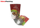 Heat Seal Aluminum Foil Retort Pouch Bag Gravure Mold Printing With Tear Notch For Snack