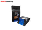 Color Printing Foil Coffee Bags With Valve Aluminum Foil Flat Bottom Custom Size