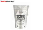 150g Matte Printing Foil Food Pouches Aluminum Foil Stand Up Ziplock Peppercorn Bags