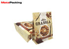Flat Bottom Kraft Stand Up Pouches , Gravure Mold Printing Zip Lock Bags For Food
