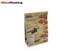 Flat Bottom Kraft Stand Up Pouches , Gravure Mold Printing Zip Lock Bags For Food
