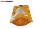 Stand Up Zipper Pet Supply Bag PET/PE Material Bone Shape With Window / Tear Notch