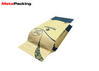Side Gusset Kraft Paper Food Bags Aluminum Foil Coffee Pouch With Ziplock
