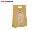 Vivid Printing Kraft Paper Food Bags Side Zipper Reseal Moiseture Proof With Handle