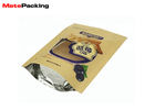 China Aluminum Foil Kraft Paper Food Bags Stand Up Zipper Lock Customs Size Gravure Printing factory