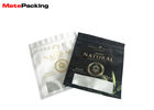 Tobacco Plastic Zipper Pouch Digital Flat Printing Three Side Seal With Window