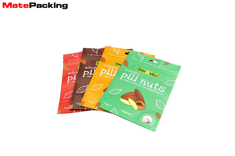 China Custom Logo Printing Ziplock Stand Up Pouch , Ziplock Plastic Pouch For Dry Food company