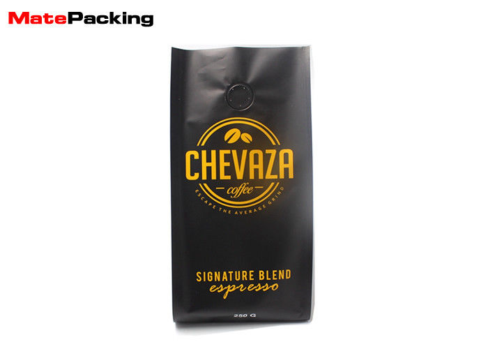 China Moisture Proof Foil Gusseted Coffee Bags , Aluminum Gusseted Plastic Bags With Valve factory