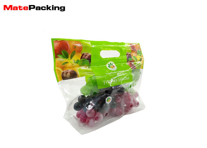 China Laminated Material Fresh Vegetable Plastic Packaging Bags Stand Up Zipper Transparent company